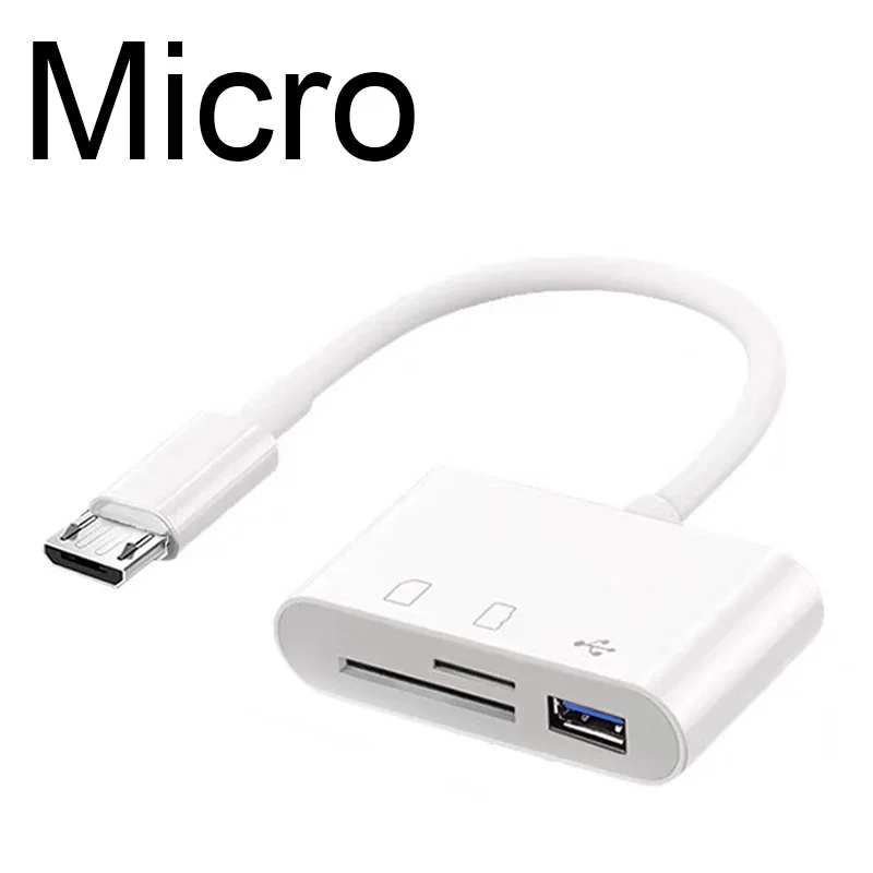 Type-C Adapter TF CF SD Geheugenkaartlezer OTG Schrijver Compact Flash USB-C Voor IPad Pro Huawei Voor Macbook USB Type C Kaartlezer: Black