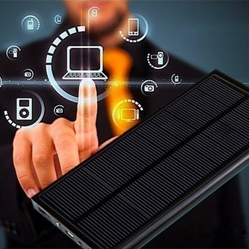 Solar 30000mAh Power Bank Large Capacity Ultra Thin 9mm with LED Light External Solar Charger Travel Powerbank for Smartphone