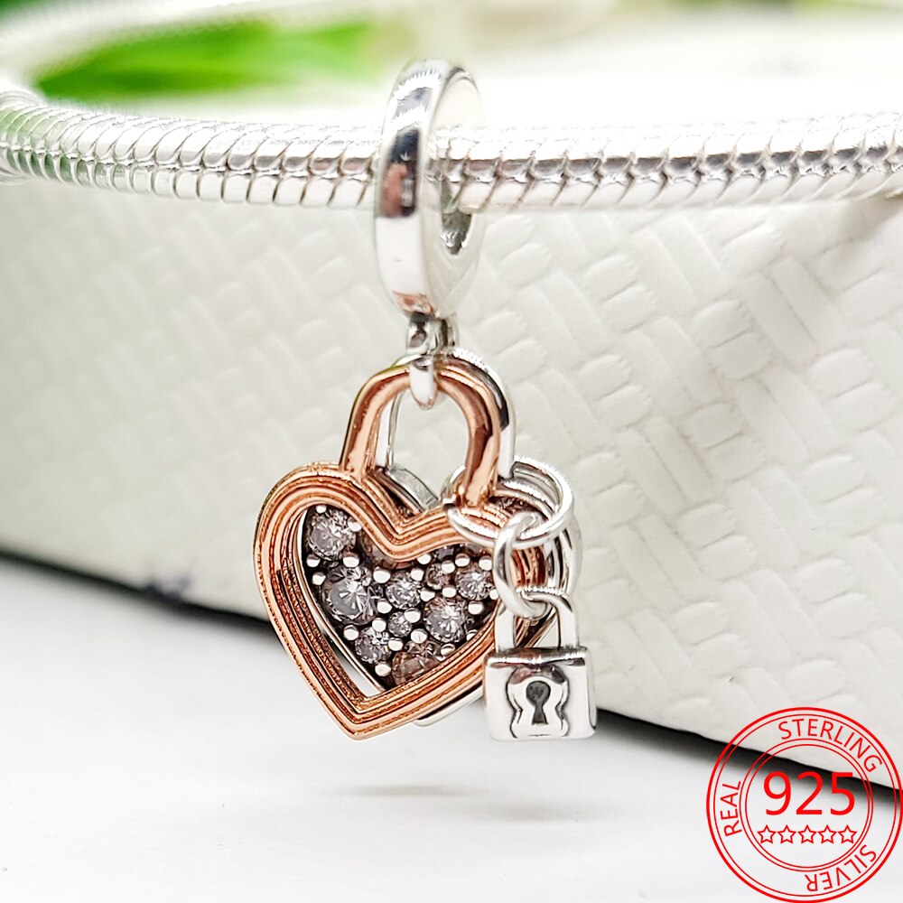 Luksus 925 sølv spinning kompas charm fit pan armbånd 925 sterling sølv charms til piger gør-det-selv vedhæng smykker: Vvc 789