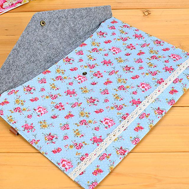 1 pcs School Boek Opslag Bloemen Papers Pouch Case Boek Opslag grote Potlood A30 A4 Bestand Zak Map: Default Title