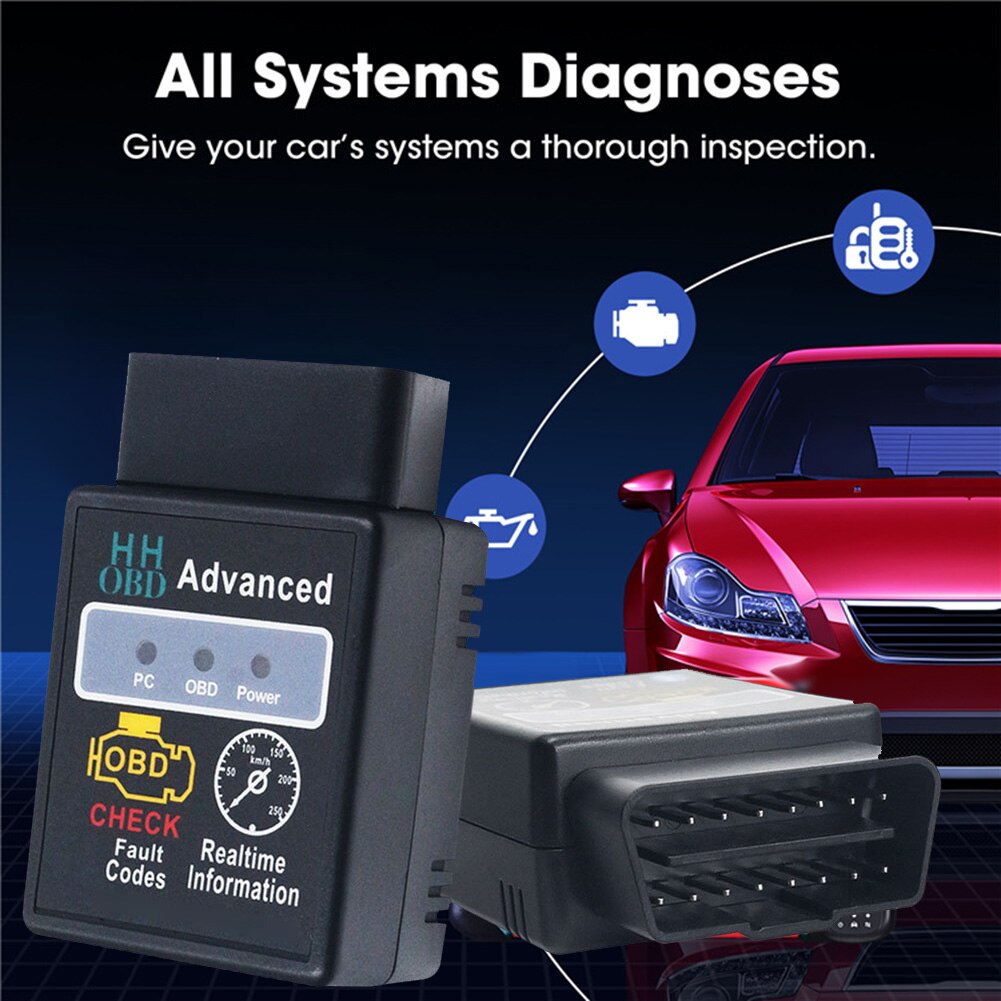Bluetooth V2.1 Mini Elm327 obd2 scanner OBD car diagnostic tool code reader For Android Windows Symbian English