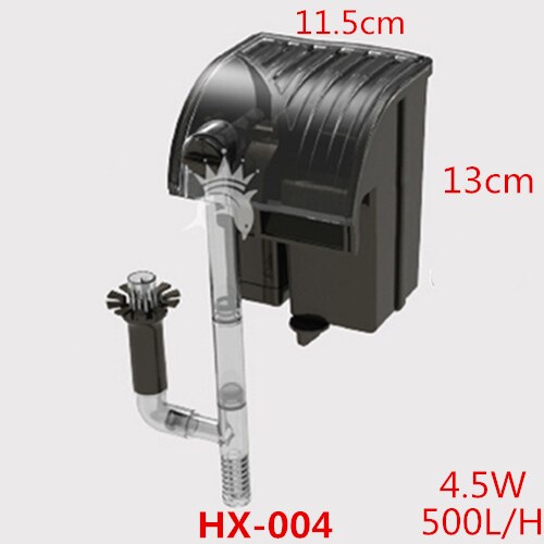 Aquarium Waterfall Filter Pump Aquarium Surface Skimmer Tank External Filter Wall-mountable Oil Film Processing Protein FA007: HX004 / EU Plug