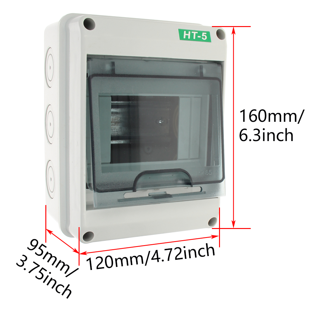 18/HT-8/HT5 Way clear Waterproof Plastic Junction Enclosure Box Electronic Housing Instrument Case Project Switching Power: HT5 loop