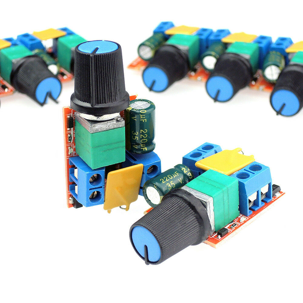 3 uds Mini CC 5A 3 V-35 V Motor PWM controlador de velocidad interruptor de Control de velocidad LED ventilador Dimmer