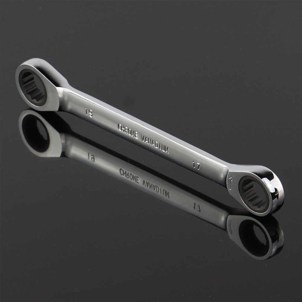8-19 Chrome Vanadium Combination Ratchet Hand Wrench Set Metal Ratcheting Socket Spanners Car Repair Tools Set