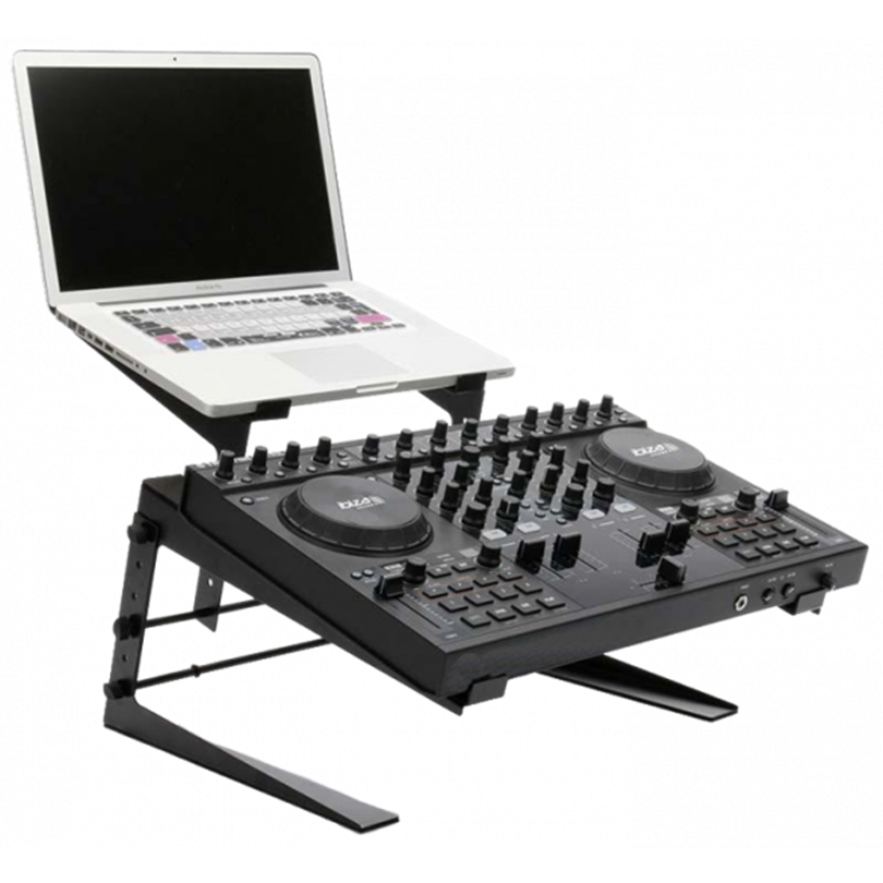 SOPORTE PC IBIZA SLAP190 DOBLE SOPORTE PARA PC PORTATIL Y MONITOR, PARA RACK DJ