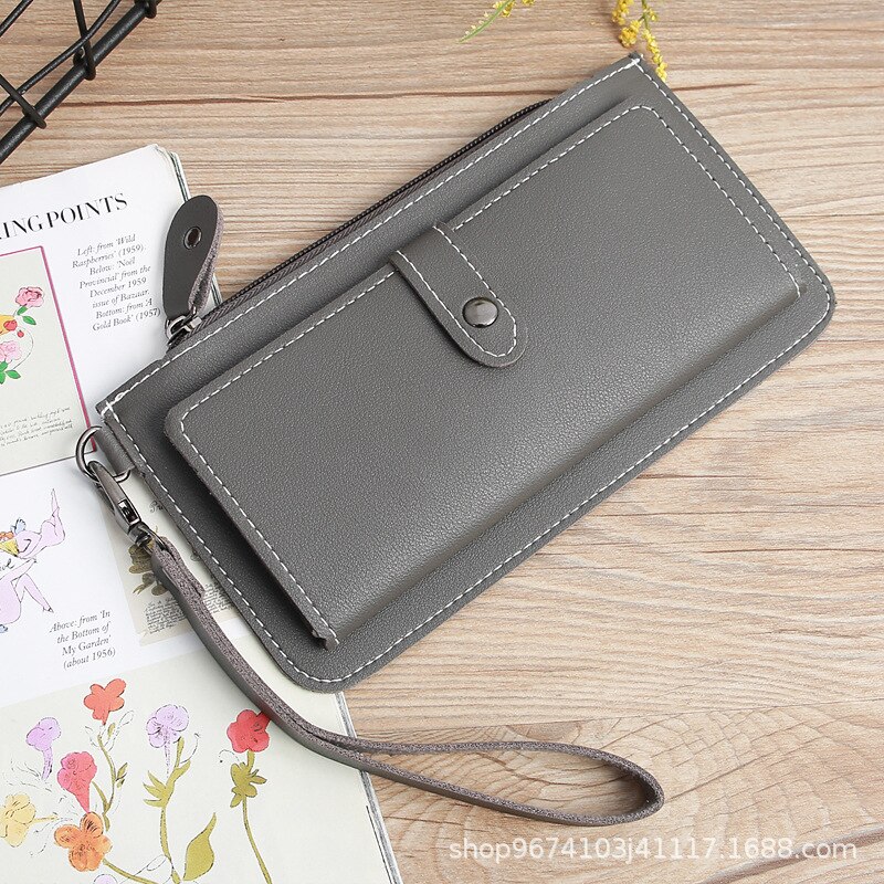 Kellybelly Koreaanse Stijl Stijl Handtas Mobiele Telefoon Tas Grote Capaciteit Multifunctionele Portemonnee Portemonnee Broekzak: Dark Gray