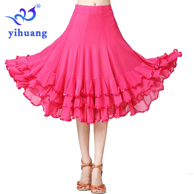 Women Ballroom Dance Skirt Performance for Tango Waltz Modern Standard Foxtrot Quickstep Dance Skirt Competition Party Dance
