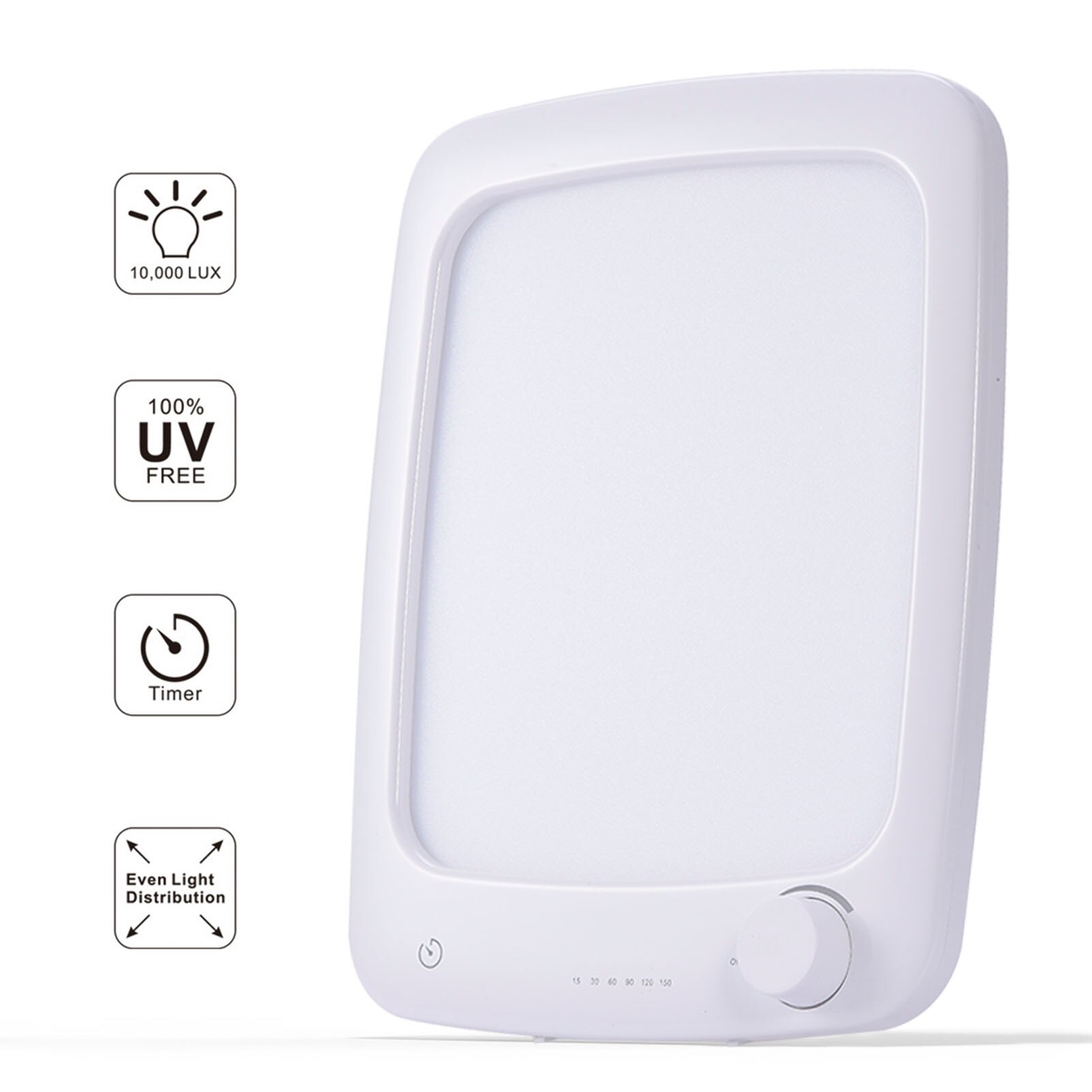 SAD Phototherapy lamp Comfortable-lighting Happy Lamp Dimming Touch USB Timing Light 4500-5000K 1100LM