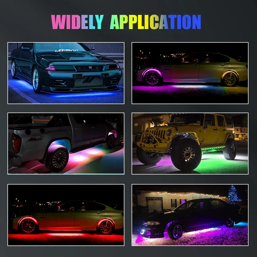 Car LED Chassis Strip PCB Flexible LED for APPAmbient Holding LED Decorative Chassis 4x4 Off-road Ambient Lighting 4/6/8 in 1