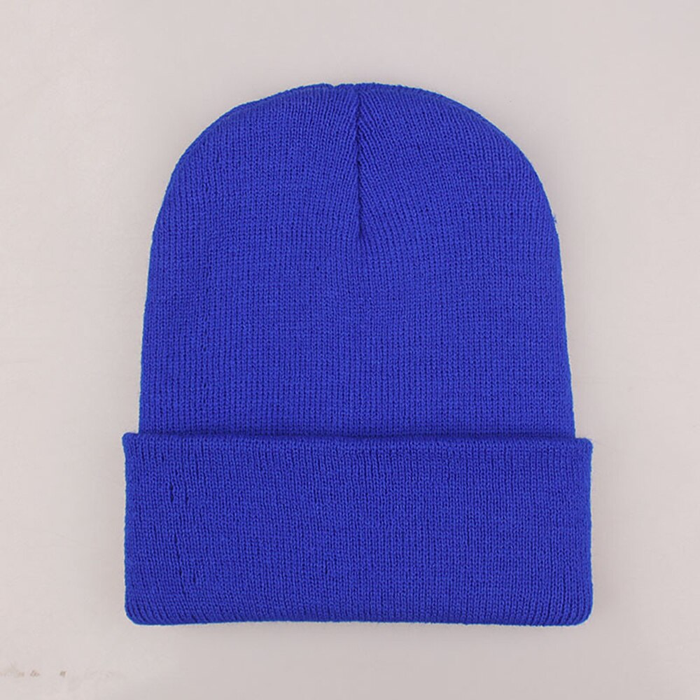 Wollen muts herfst winter unisex wollen muts zachte gebreide muts schedel mutsen warme effen kleur skimuts