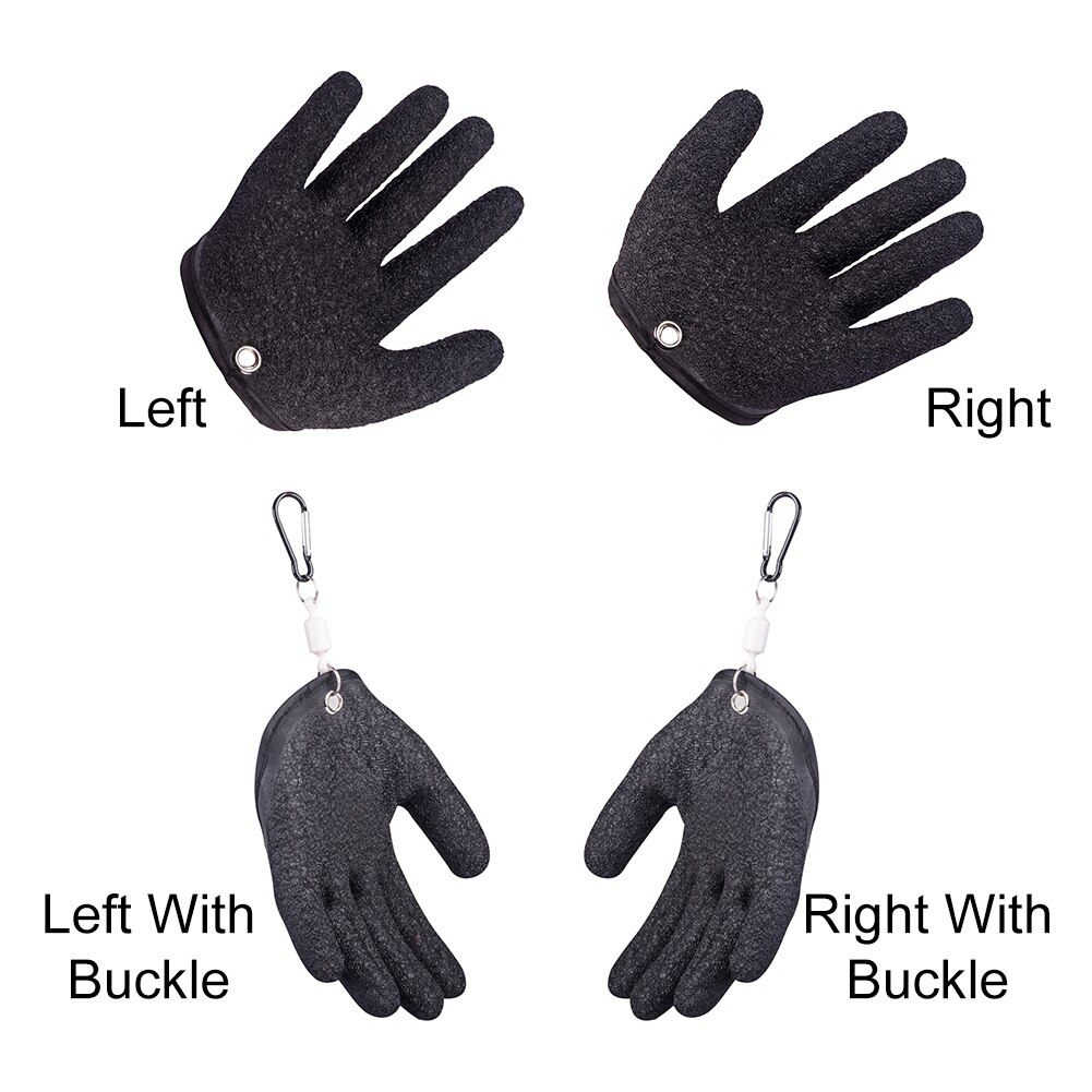 Waterproof Bite Protection Latex With Magnetic Buckle Cut Resistant Safety Catching Anti Slip Fishing Gloves Outdoor Fisherman