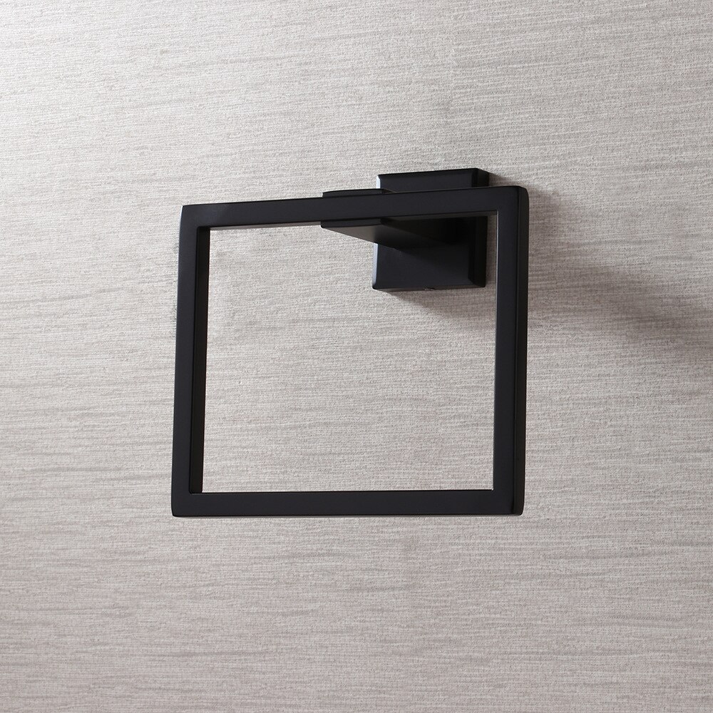 MTTUZK Matte Black 304 Stainless Steel Hardware Set,Robe Hook,Paper Holder Towel Ring Towel Bar Bathroom Accessories: towel Ring
