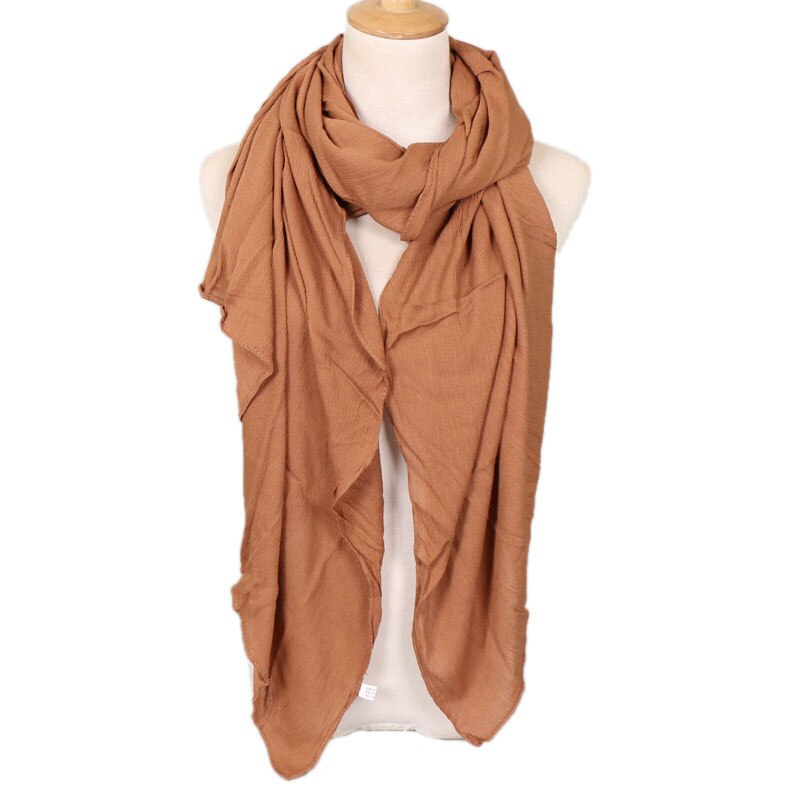 Llaven – foulard froissé pour femmes, hijab de luxe, 100% rayonne, châle froissé, couleur unie, écharpe musulmane, grande taille 180x95cm: 9