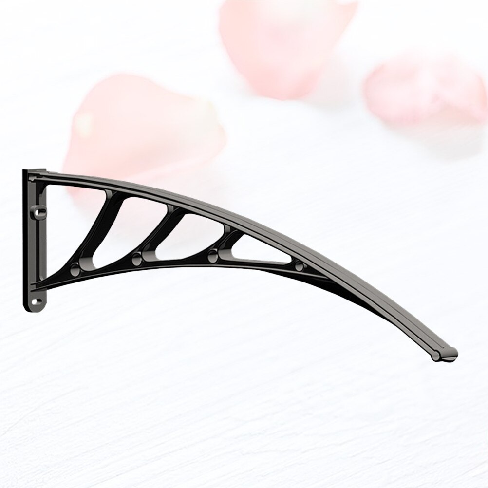 Outdoor Balcony Awning Support Bracket Door Window Eaves Awning Holder - 3mm Bracket Slot Width (Black)