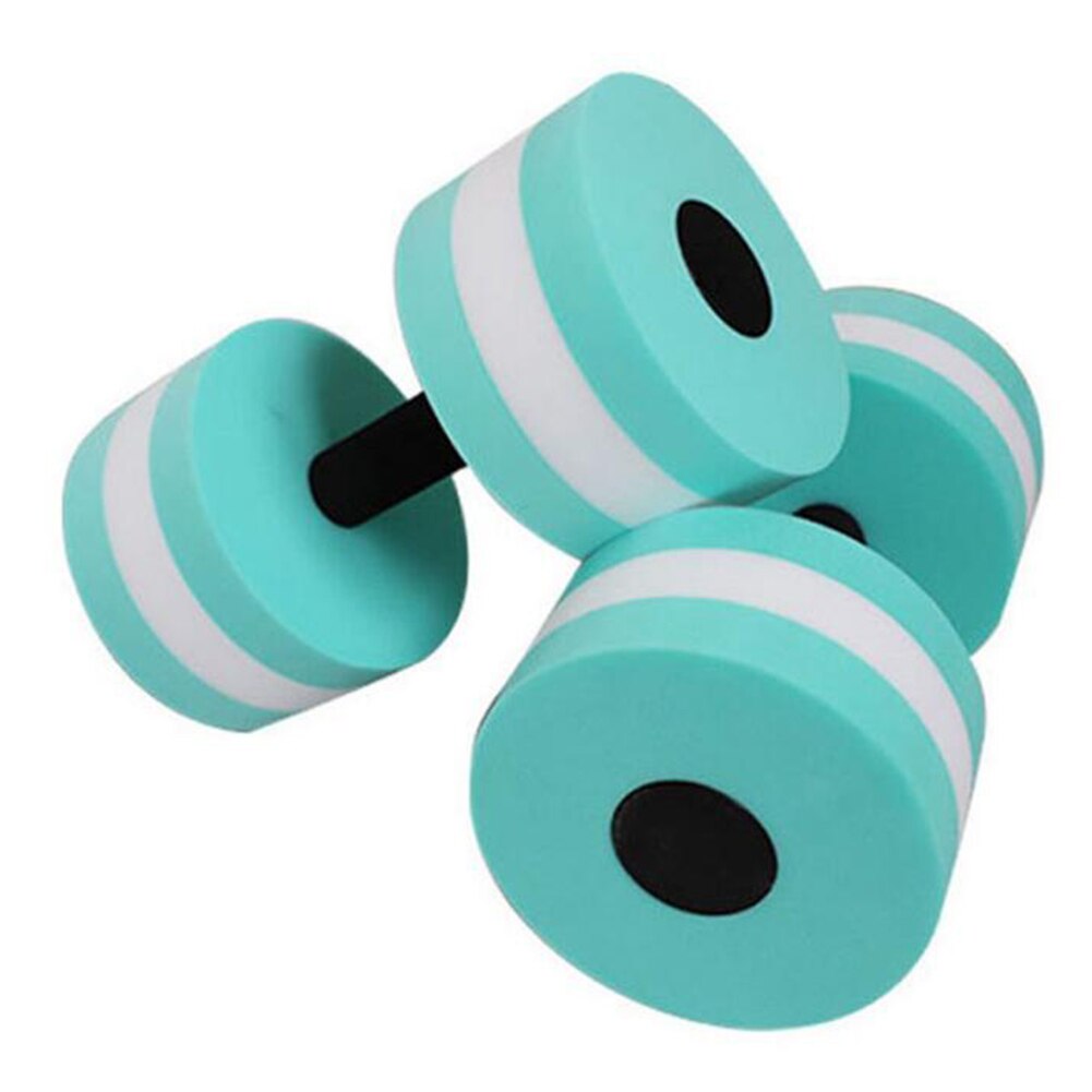 Mancuernas de espuma de agua para piscina, mancuernas acuáticas para ejercicio aeróbic acuático, pesas de gimnasia corporal para piscina, 2 uds.: B Green