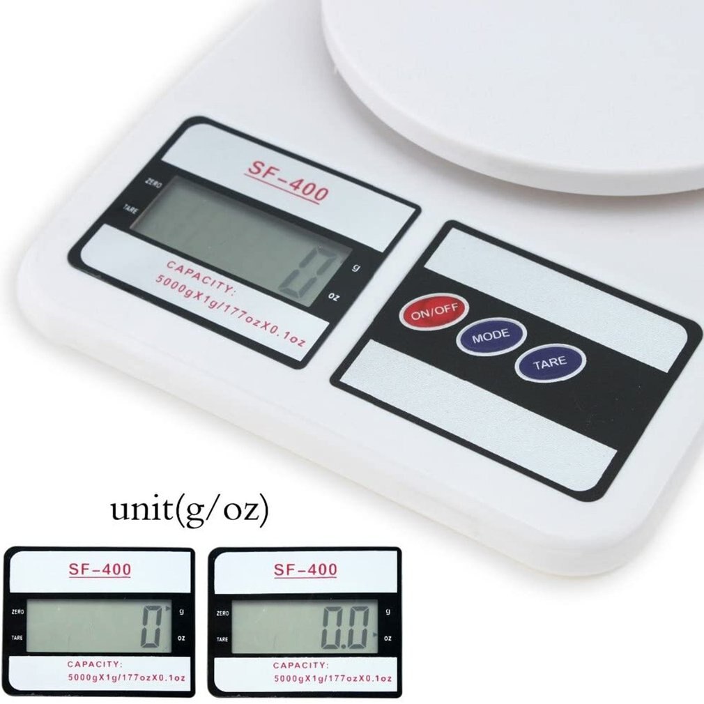 Balanza electrónica de cocina SF-400, balanza Digital de alta precisión para el hogar, balanza de joyería con diamantes dorados