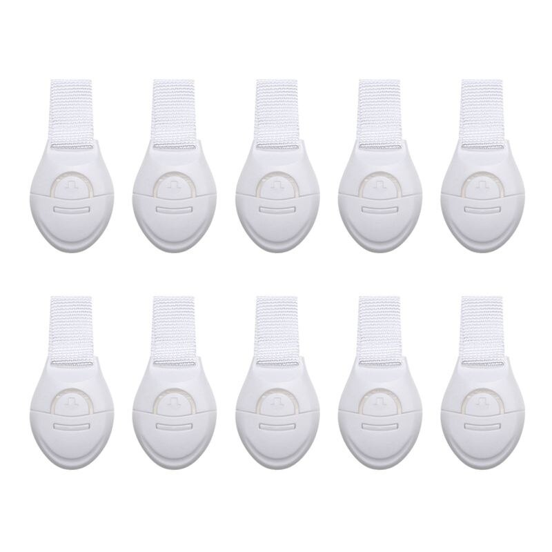 10 pz/lotto blocco bambini protezione dei bambini chiusura porte per bambini sicurezza sicurezza bambini protezione plastica blocco di sicurezza: bianca