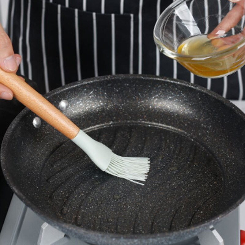 Ustensiles de cuisine ustensiles de cuisine en silicone spatule antiadhésive pelle manche en bois ustensiles de cuisine accessoires de cuisine
