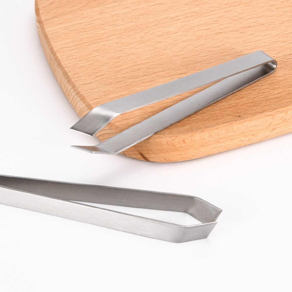 3Pcs Visgraten Pincet Rvs Platte En Slant Pincet Tang Remover Tool Vis Mes Roestvrij Keuken Gadgets