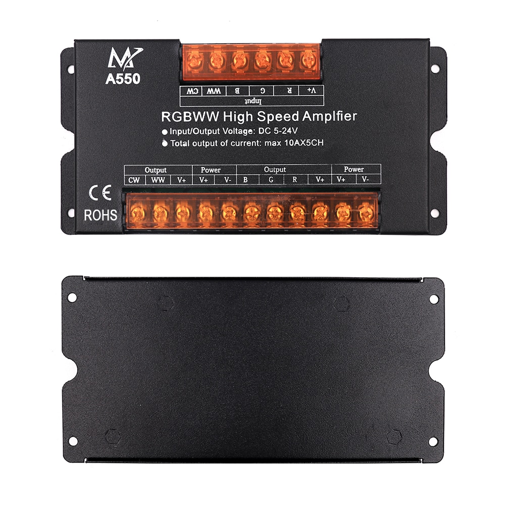 Amplificador de señal Wifi de alta velocidad, atenuador 50A, repetidor de señal de datos para 5V 12V 24V 5050 RGB + CCT RGB RGBW, tira de luz LED RGBWW
