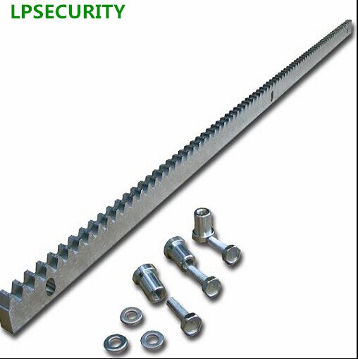 LPSECURITY 4 stks outdoor gebruik automatische schuifpoort opener gegalvaniseerd staal tand rack rails 4 m totaal, meer dan 13ft NGR-4L