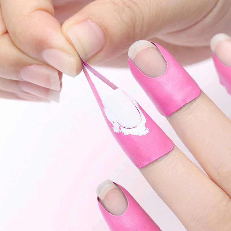 Disposable Anti-spilling Nail Stickers Polish Varnish Protector U-shaped Sticker Edge Anti-Flooding Patch Finge Tools