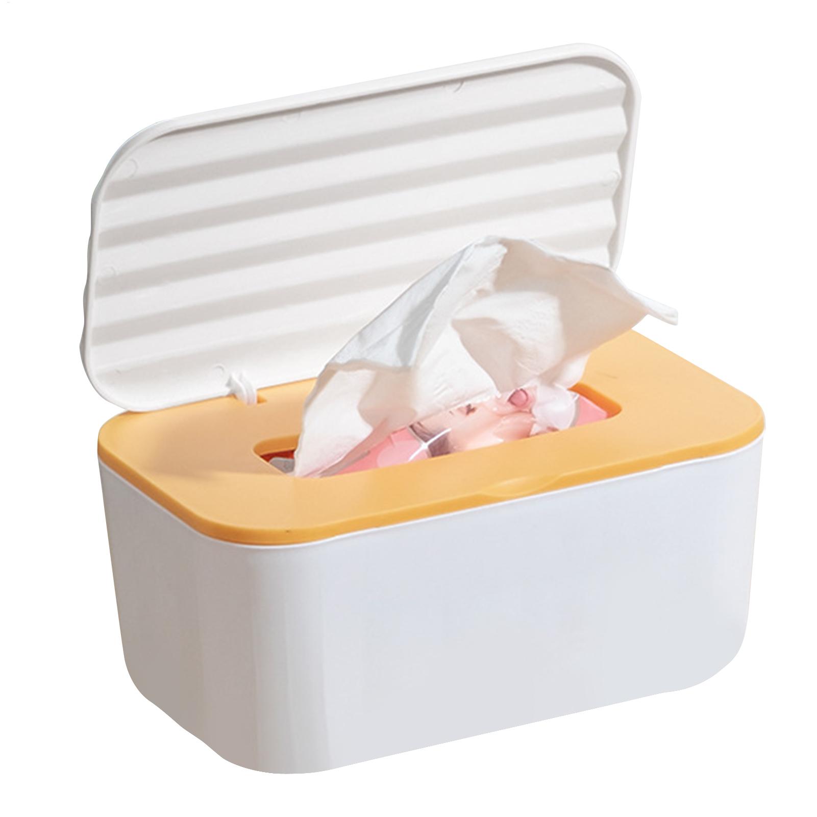 Doosje voor vochtige doekjes, stofvrije opbergdoos voor vochtige doekjes met deksel, houder voor vochtige doekjes, dispenser voor thuis, in de auto of op kantoor.