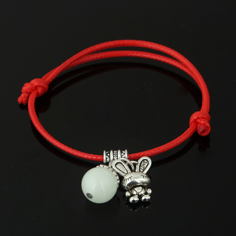 Moda luminosa grânulo folha pingente pulseira homens trançado corda corrente casal o ano de nascimento pulseira para mulher estudante jóias: 14