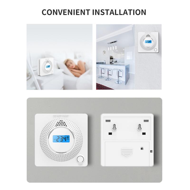 Combinatie Rookmelder En Koolmonoxide Detector Met Display, Batterij Operated Rook Co Alarm Detector Sensor