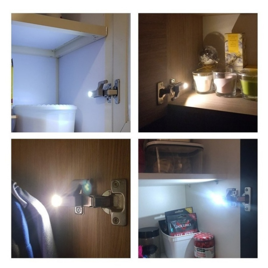 20 st led-lampa för innergångjärn, skåp, induktionslampor, garderob, skåp, sensorlampor, sovrum, kök, garderob, nattlampa, universal