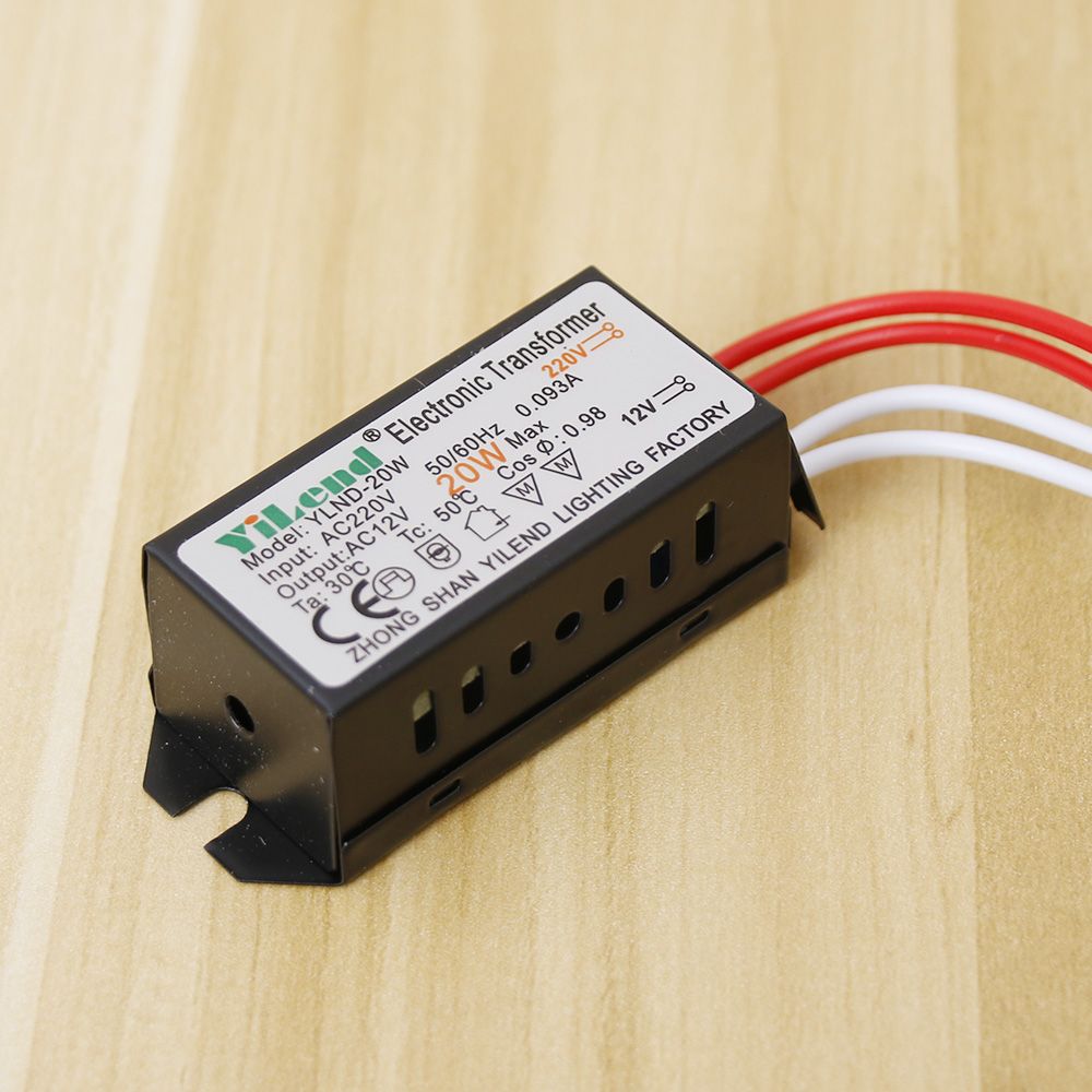 AC 220V to 12V Electronic Transformer 20W LED driver Power Supply for MR11 MR16 G4 Lamp bulbs 1 piece
