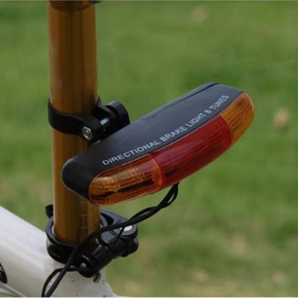Luz multifuncional para bicicleta, seguridad en la oscuridad, señal de giro para bicicleta, lámpara de freno direccional, bocina de sonido, juego de montaje fijo