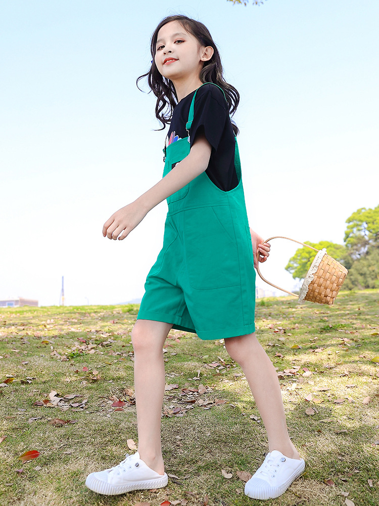 Girls Summer Kids Overalls Suspenders Shorts 2022 Brand Clothing Children Jumpsuit Teenager Girls Casual Suspenders Jeans