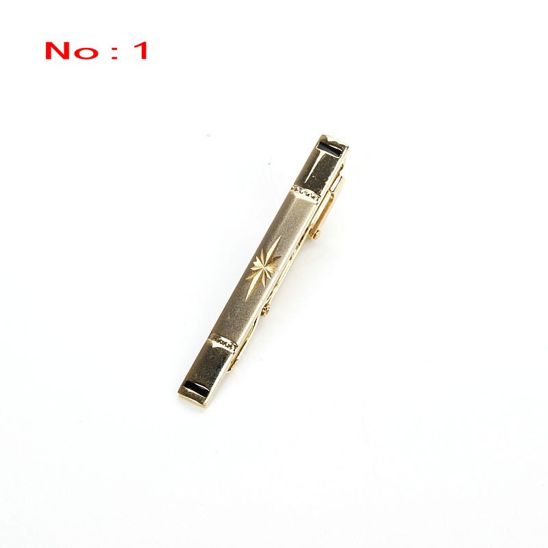 Brand Men's Tie Clip Classic Simple Style Pin Clasp Gold Color Male Business Wedding Necktie Clip Clasp Metal Men Jewelry