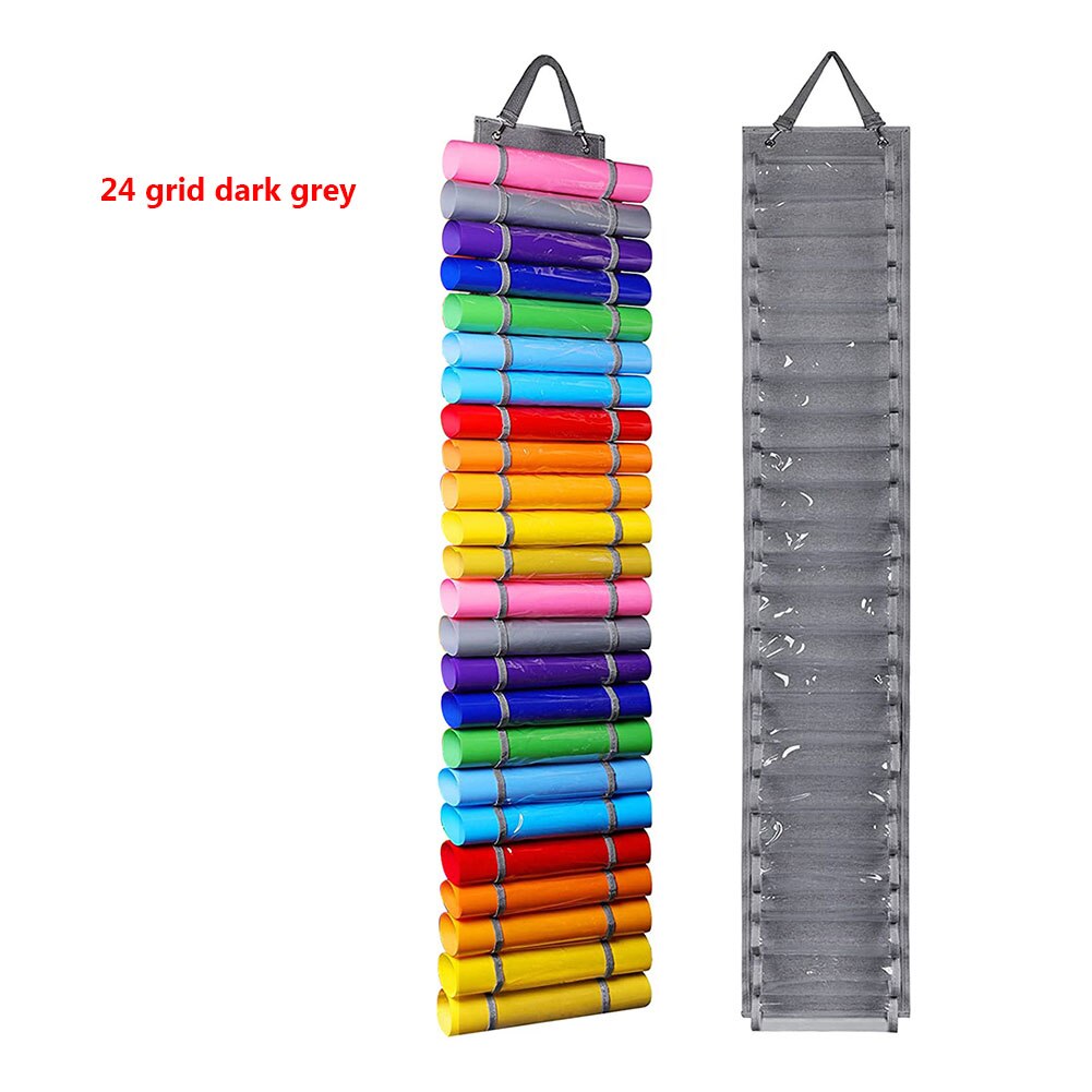 Vinyl Storage Rack Compartments Oxford Film Roll Storage Hanging Bag Roll Holder Craft Vinyl Organizer Door Wall Mount Craft