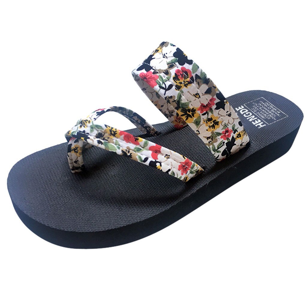 Chanclas antideslizantes para mujer, Sandalias planas de playa, calzado para mujer,: Beige / 36