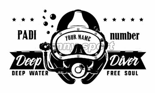 Use for Diving diary Diving seal divemaster DM Diver use Cartoon marine biological pattern Name Diving padi number may be added: 08