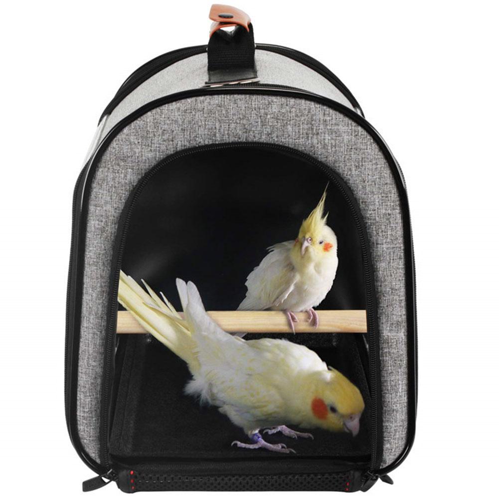 Transportín de viaje para pájaros transparente, portátil, loro jaula para pájaros, mochila de mano con doble cremallera, de Estuche de transporte para pájaros