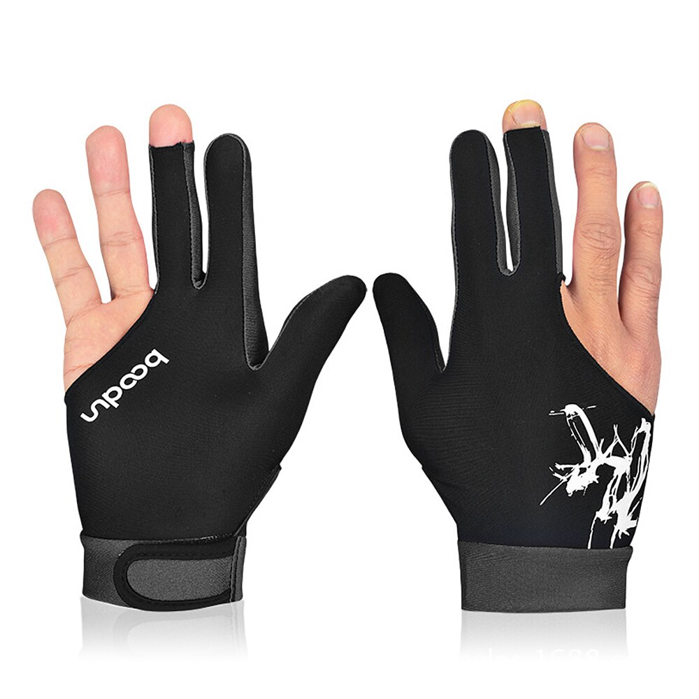 BOODUN 1 Stück Billard Handschuh 3 Finger Warteschlange Sport Handschuh Männer Frauen Billard Schützen Rechts Verknüpfungen Austauschbar Snooker Handschuhe