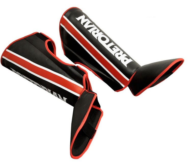 PRETORIAN Top PU cuir MMA tibia cou-de-pied garde jambières Thai boxe entraînement équipement de protection Kickboxing cheville protecteur: 3 / L