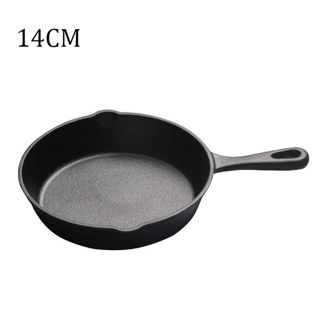 Cast Iron Egg Frying Pan Skillet Omelet Pan Round Pancake Crepe Pan With Double Ears