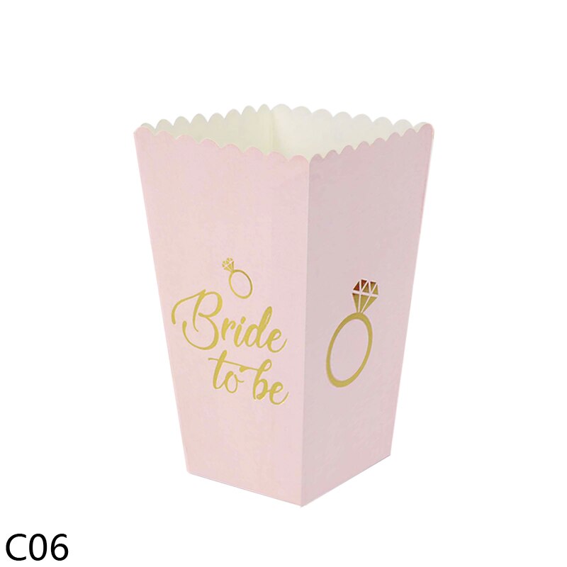 6/12 stk guld rosa guld prik enhjørning popcorn æsker til fødselsdagsfest dekoration hjemme film popcorn slik emballage æsker forsyninger: C06 -6 stk
