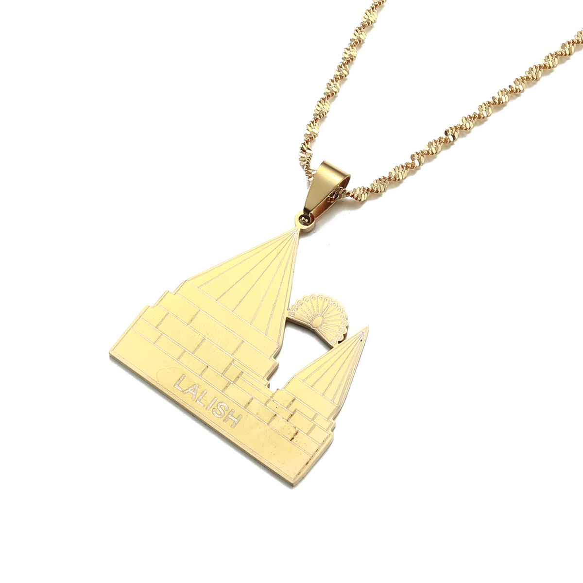 Yezidi Lalish Peacock Pendant Holiest Temple Of The Yazidis collane per donna uomo ragazza gioielli: Oro-colore