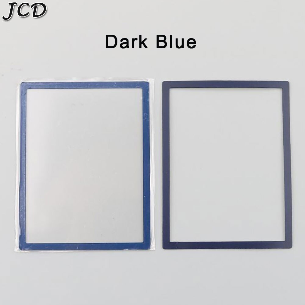 Jcd 2 stuks/partij meerkleurige bovenste lcd-schermlens plastic afdekking + onderste frame vervanging voor nintendo ds lite voor ndsl gameconsole: Donkerblauw