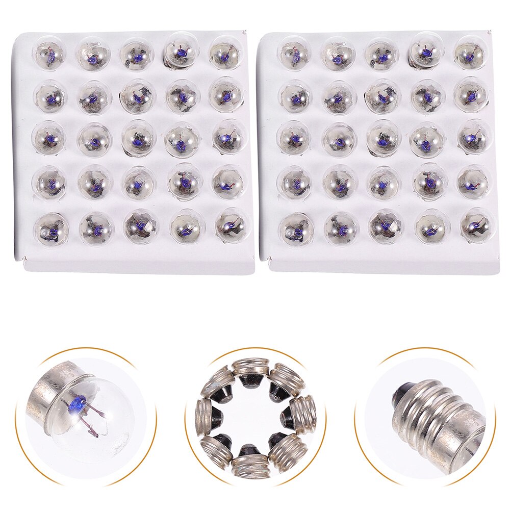 50pcs Light Bulbs Physics Laboratory Equipments Electrical Teaching Bulb 3.8V: Default Title