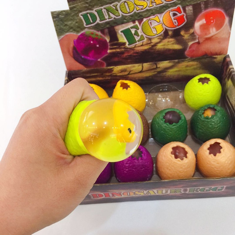 Grensoverschrijdende squeeze ontluchting decompressie dinosaurus eieren. Zachte rubber vent bal kinderen entertainment speelgoed