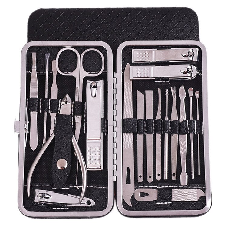 Schoonheid manicure pedicure schaar verzorgingsset manicure set 19 stuks nagelknipper eagle tools complete set in doos