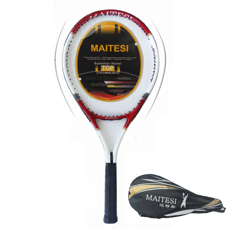 Tennis Racket Carbon Aluminium Geïntegreerde Tennisracket Beginnende Beginner Training Tennisracket-40: Red
