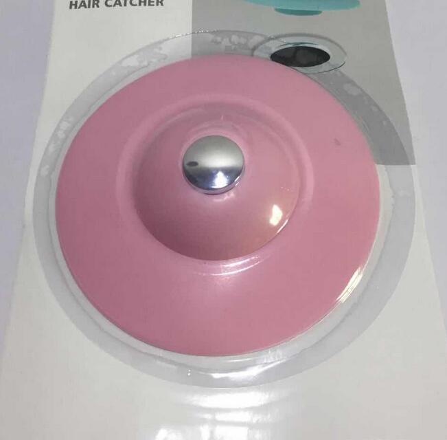 1Pc Siliconen Badkamer Afvoer Water Plug Stopper Rubber Cirkel Gootsteenzeefje Filter Stopper Afvoerputje Haar Keuken Schoonmaken Tool: pink